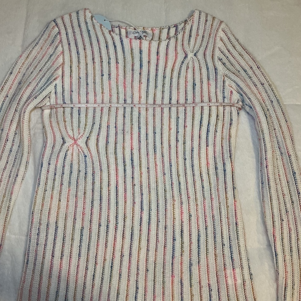 Colorful Striped Ribbed Sweater - Picture 3 of 6